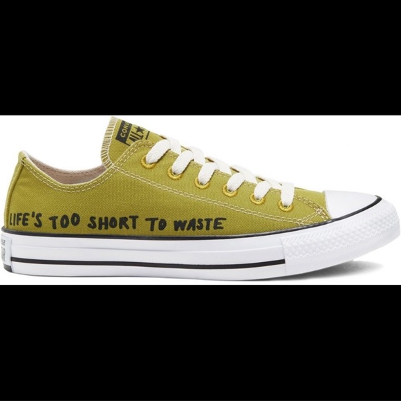 Converse “Life’s Too Short To Waste” shoes - Picture 1 of 6